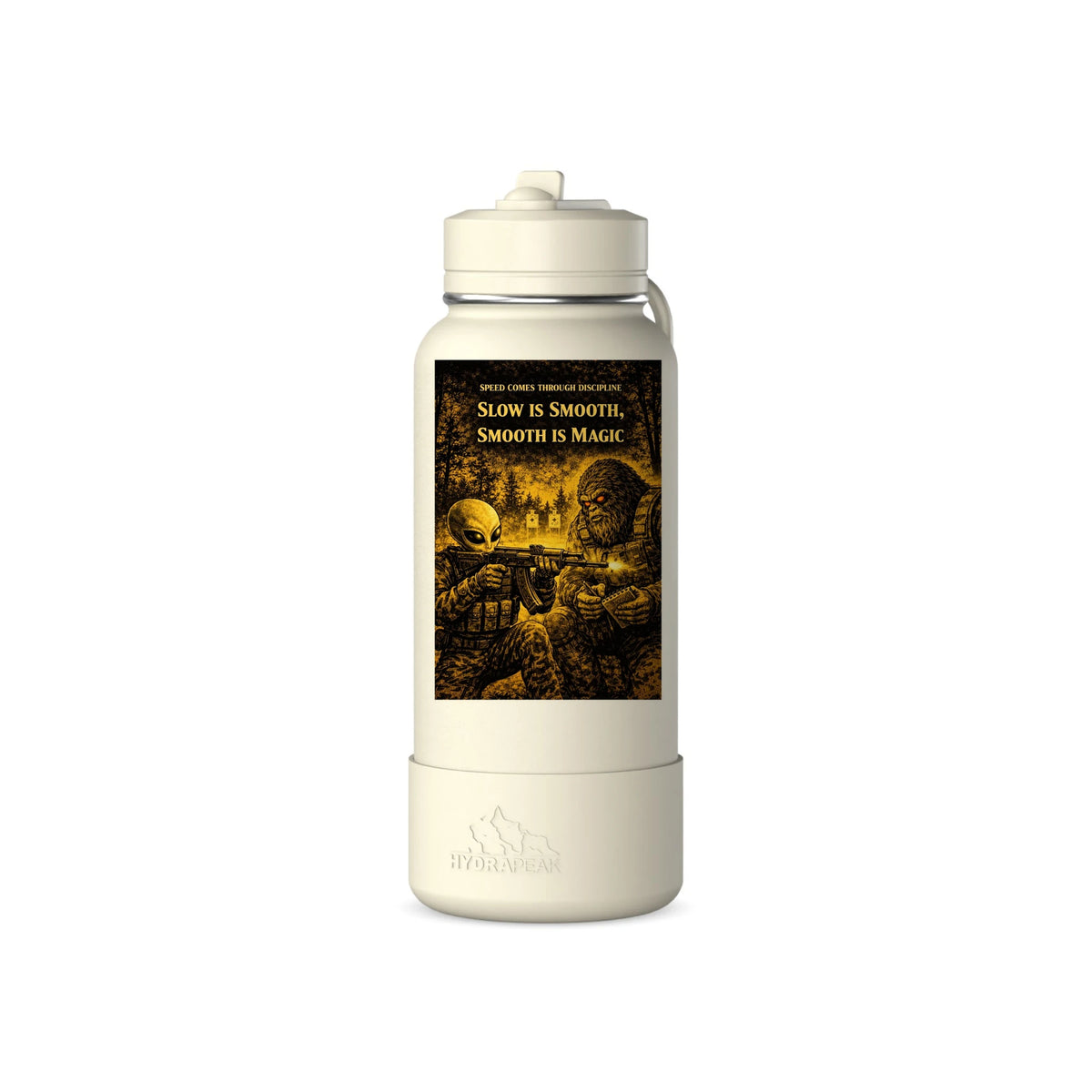 Train Hard Hex Harder 32oz sport bottle, Appalachian Wizard Gang design