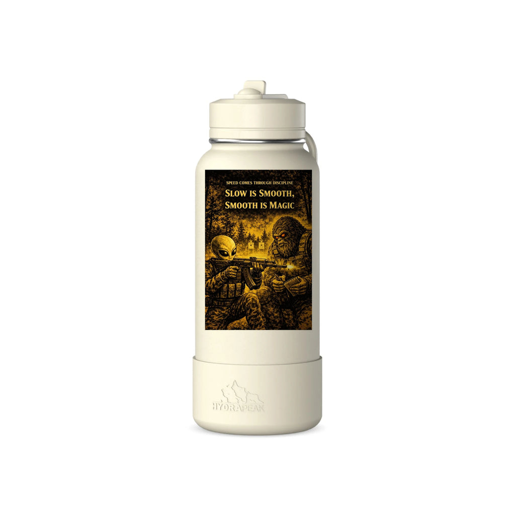 Train Hard Hex Harder 32oz sport bottle, Appalachian Wizard Gang design – alternate view