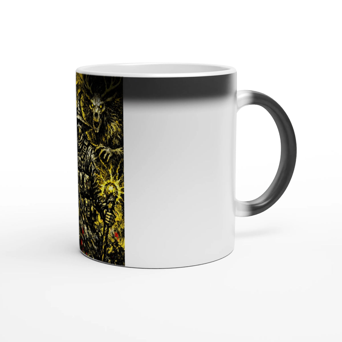 Heat-activated Appalachian Wizard Gang potion mug revealing hidden Old Gods art – alternate view