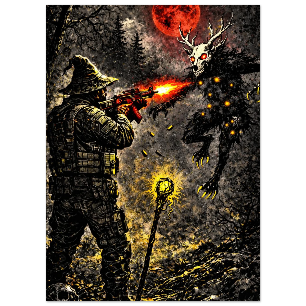 Wendigo Warpath cryptid art poster